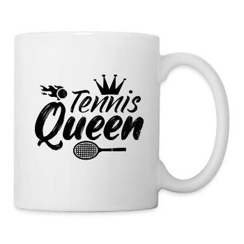 Tennis Queen | Tennis racket sport hobby gift - Mug - white - Right