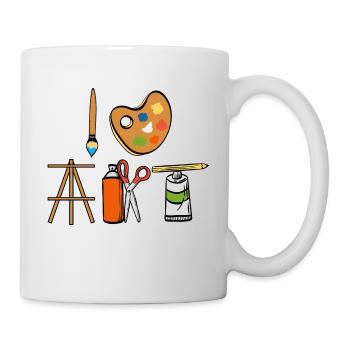 Painting Tee For Painters Artist Tools Tshirt - Mug - white - Right