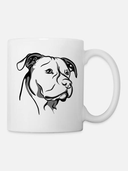 AMERICAN STAFFORDSHIRE TERRIER Staffy Wilsigns - Mug - white