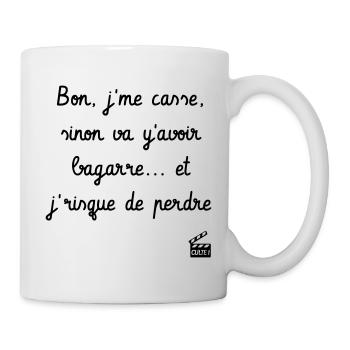 Va y avoir bagarre ! Citation Série H - Humour - Mug blanc - blanc - Droite