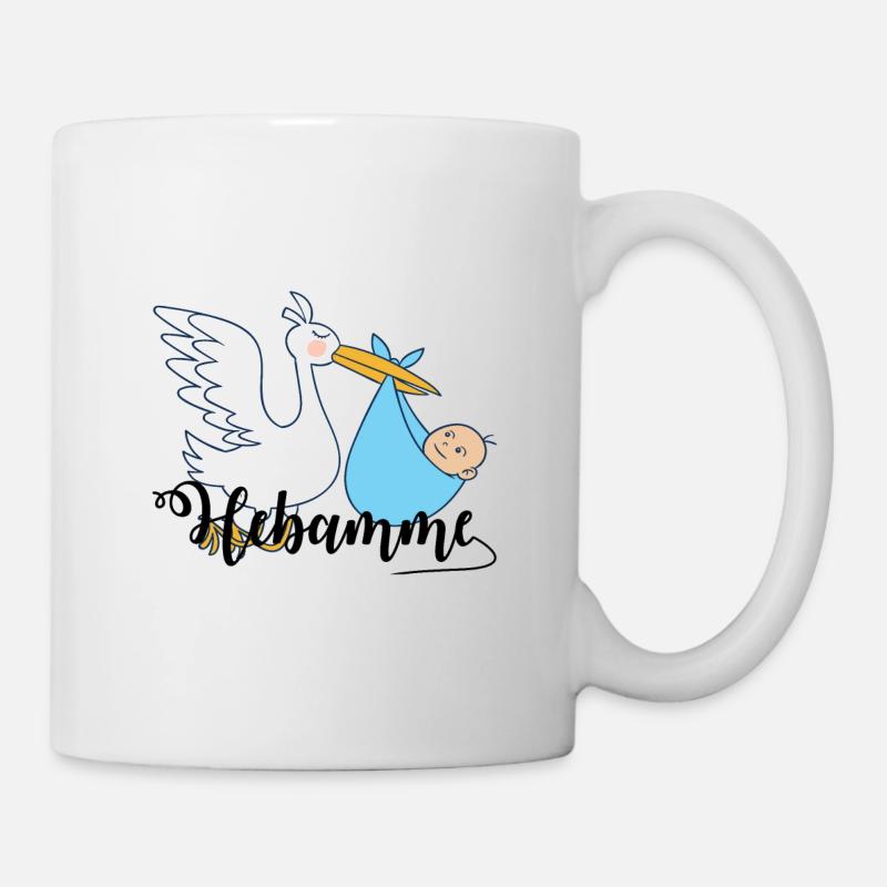 Hebamme Geburtshelfer Entbindungspfleger Geschenke - Tasse - Weiß