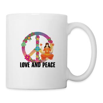 Hippie costume | Hippies outfit Peace gift ideas - Mug - white - Right