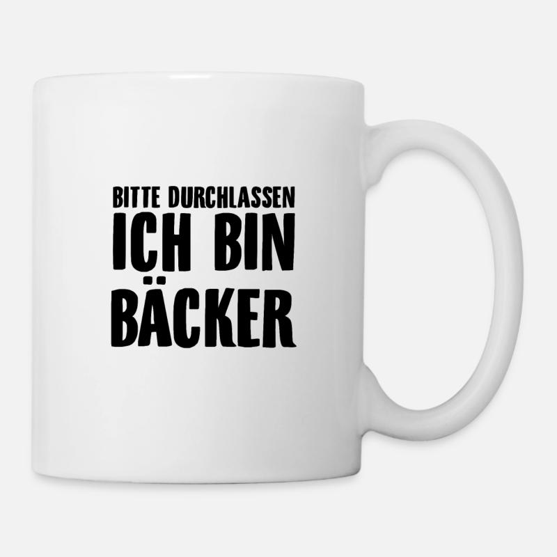 Bäcker | Beruf Ausbildung Bäckerin Azubi Geschenke - Tasse - Weiß