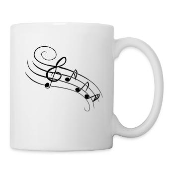 Music notes - black - Mug - white - Right