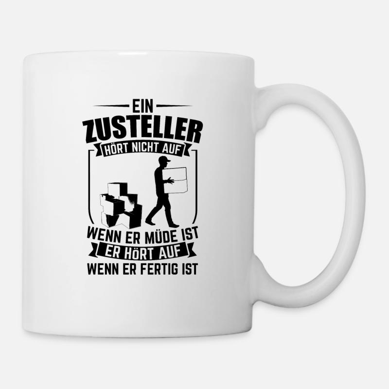Zusteller Sprüche | Postbote Briefträger Geschenke - Tasse - Weiß