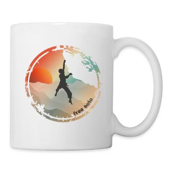 Grimpeurs en solo gratuit - Mug blanc - blanc - Droite