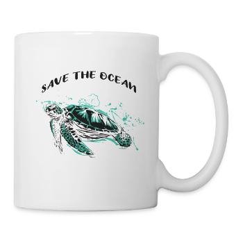 Save the Ocean - Tasse - Weiß - Rechts