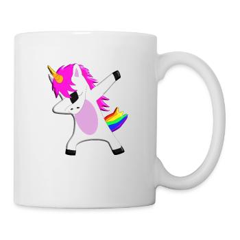 The Dabbing Unicorn - licorne dansante - Mug blanc - blanc - Droite