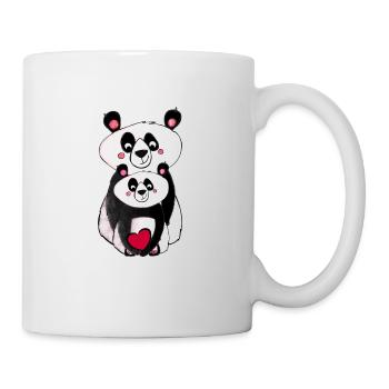 Panda siblings - proud big brother - Mug - white - Right