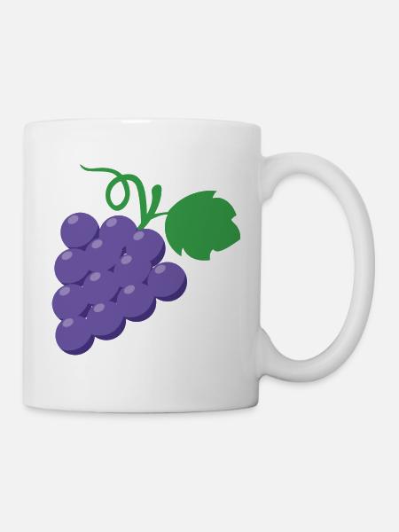 Weintrauben - Tasse - Weiß