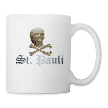 St Pauli (Hambourg) Pirates symbole avec le crâne - Mug blanc - blanc - Droite