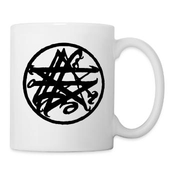 Fld.) Necronomicum pentagram symbole icône Lovecraft - Mug blanc - blanc - Droite
