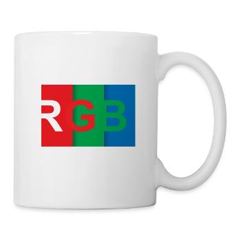 RGB red green blue stripes - Mug - white - Right