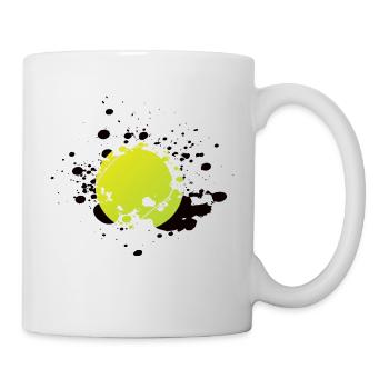 Tennis balle de tennis - Mug blanc - blanc - Droite