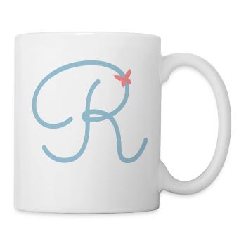 Lettre R lettre initiale papillon - Mug blanc - blanc - Droite