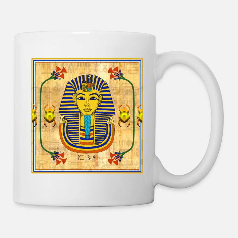 Tutankhamun I Papyri I Egypten - Kop/krus - hvid
