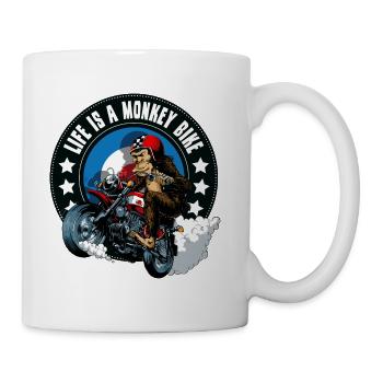 Monkey Bike - Tasse - Weiß - Rechts