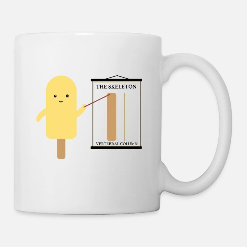 Humour de squelette de colonne vertébrale - Mug blanc - blanc