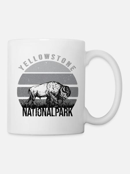le parc national de Yellowstone - Mug blanc - blanc