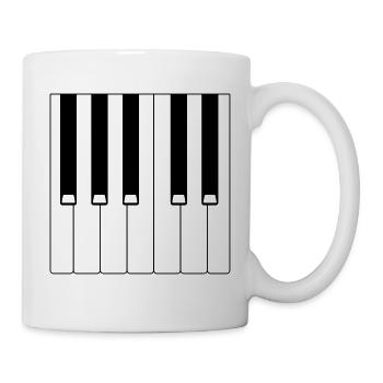 piano - Mug blanc - blanc - Droite