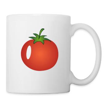 Tomate, Tomaten, rote Tomate, saftige Tomate - Tasse - Weiß - Rechts