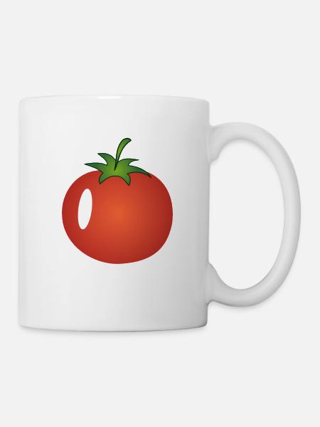 Tomate, tomate, tomate rouge, tomate juteuse - Mug blanc - blanc