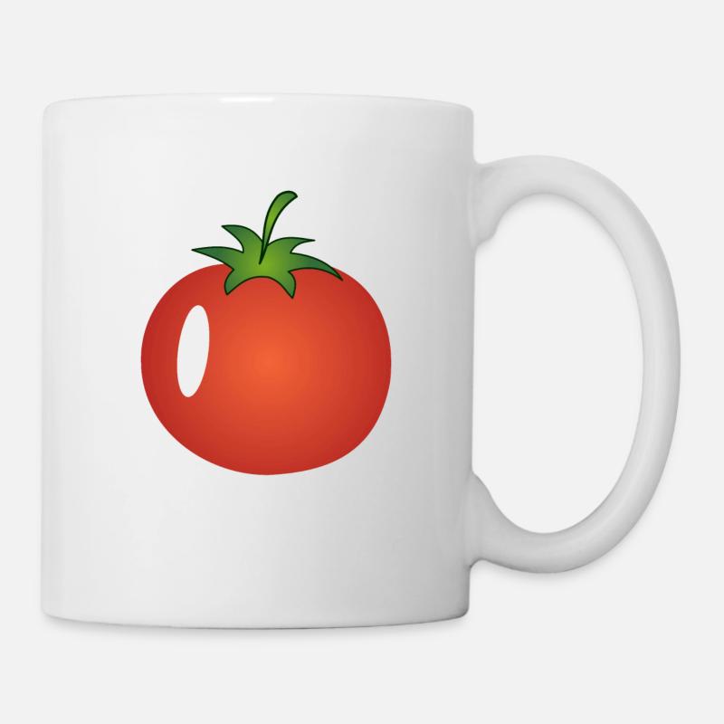 Tomate, Tomaten, rote Tomate, saftige Tomate - Tasse - Weiß