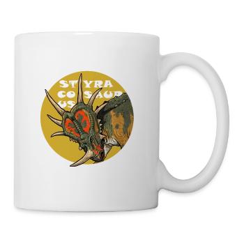 Dino T-Shirt für Kinder und Erwachsene. - Tasse - Weiß - Rechts