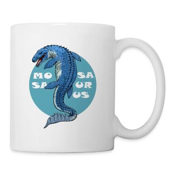Dino T-Shirt für Kinder und Erwachsene. - Tasse - Weiß - Rechts