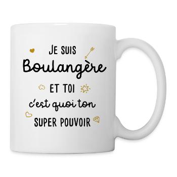 Cadeau Phrase Drôle Boulangère Boulangerie - Mug blanc - blanc - Droite