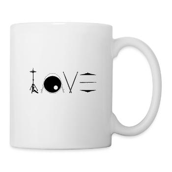 Joueurs de batterie | Cadeau de groupe d'instruments de musique - Mug blanc - blanc - Droite