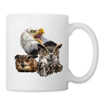 Pigargo américain et hiboux - Mug blanc - blanc - Droite
