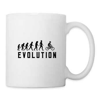 Fahrrad Fahren Evolution - Tasse - Weiß - Rechts