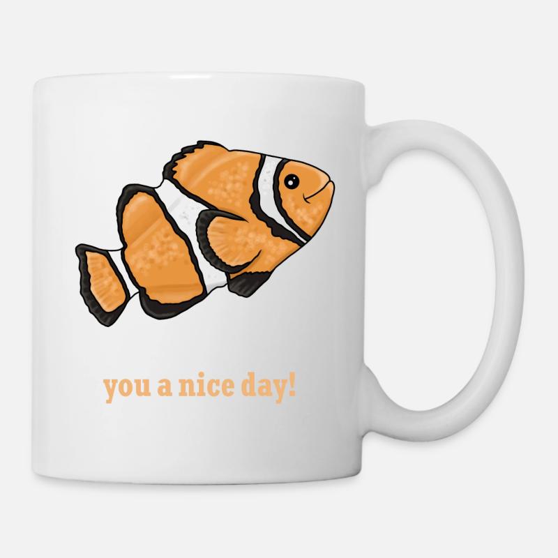 Poisson clown poisson clown poisson mignon illustration - Mug blanc - blanc