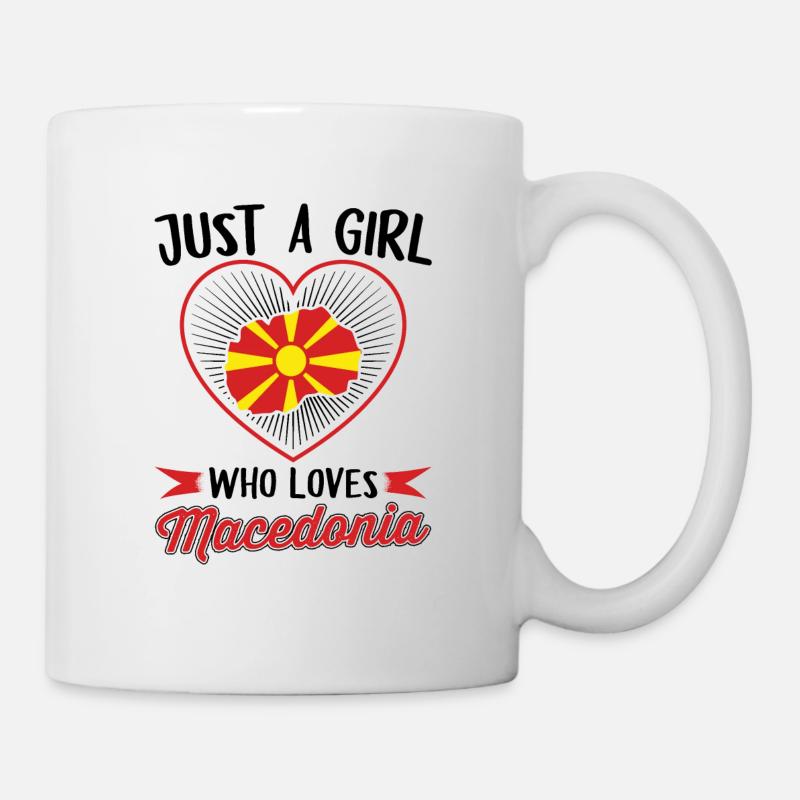 Mazedonien Balkan | Mädchen Mazedonierin Geschenke - Tasse - Weiß