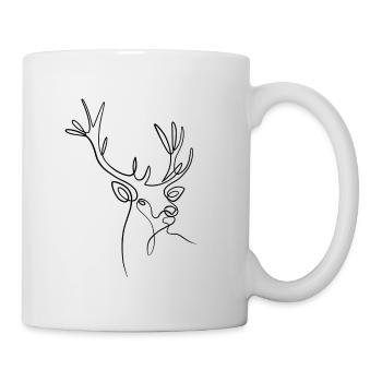 Cerf l'esprit de la forêt - Mug blanc - blanc - Droite