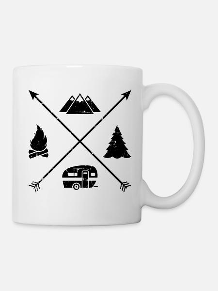 Wohnwagen - Tasse - Weiß