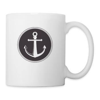 Symbole d'ancre marine - Mug blanc - blanc - Droite