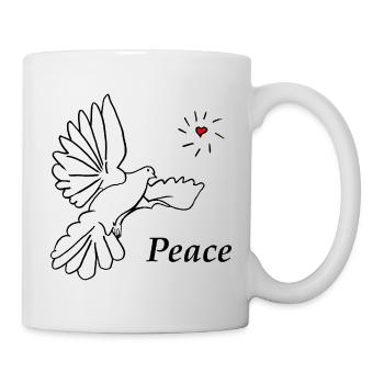 Peace dove white dove Peace Peace - Mug - white - Right