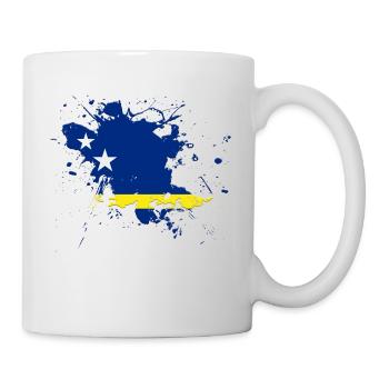 Curaçao flag as a splash of color - Mug - white - Right