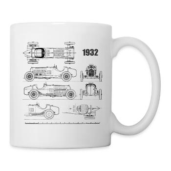 formule un 1932 noir - Mug blanc - blanc - Droite