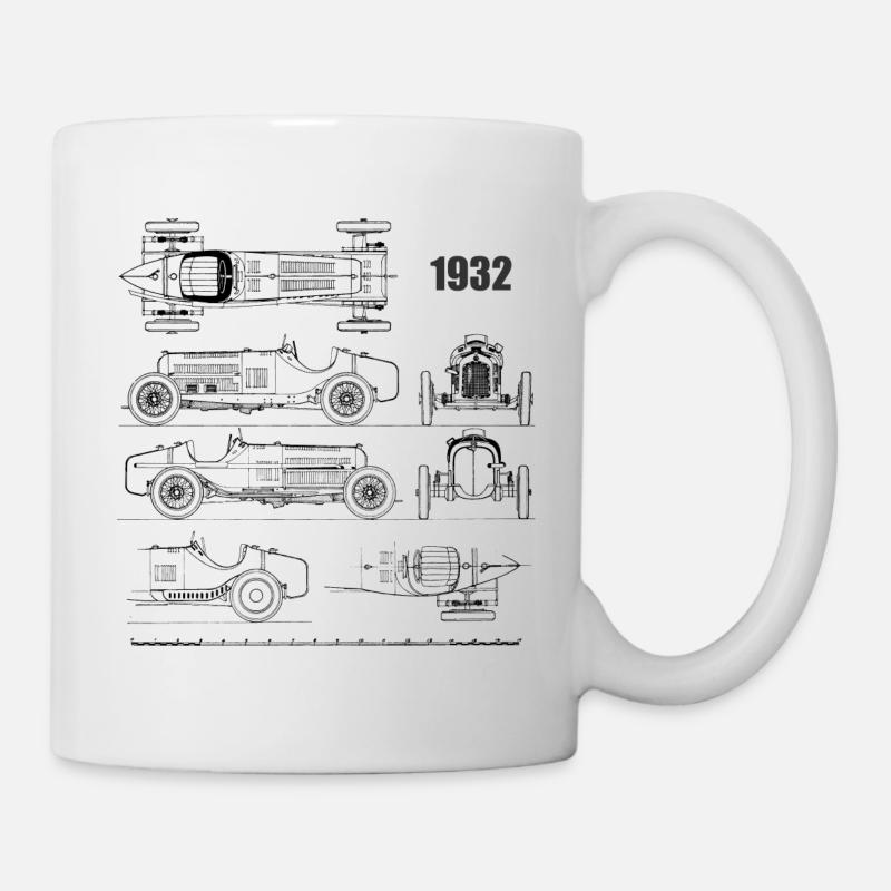 Formel eins 1932 schwarz - Tasse - Weiß