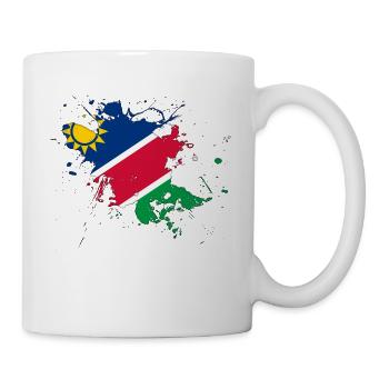 Namibia Flagge als Farbklecks - Tasse - Weiß - Rechts