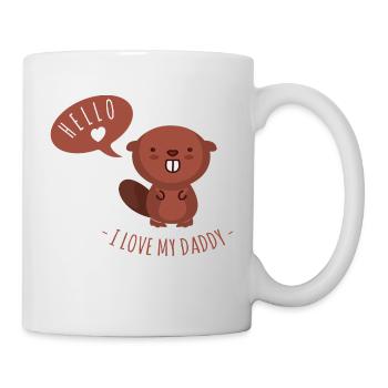 I love my daddy gift birth papa father - Mug - white - Right