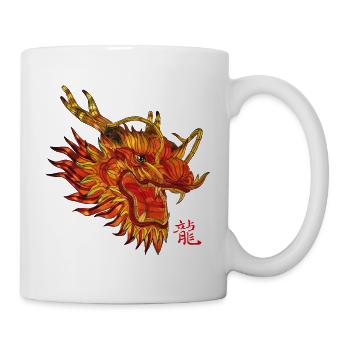 chinesischer Drache - Tasse - Weiß - Rechts