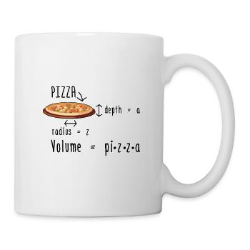 Mathematiker Pizza | Mathe Mathematik Geschenkidee - Tasse - Weiß - Rechts