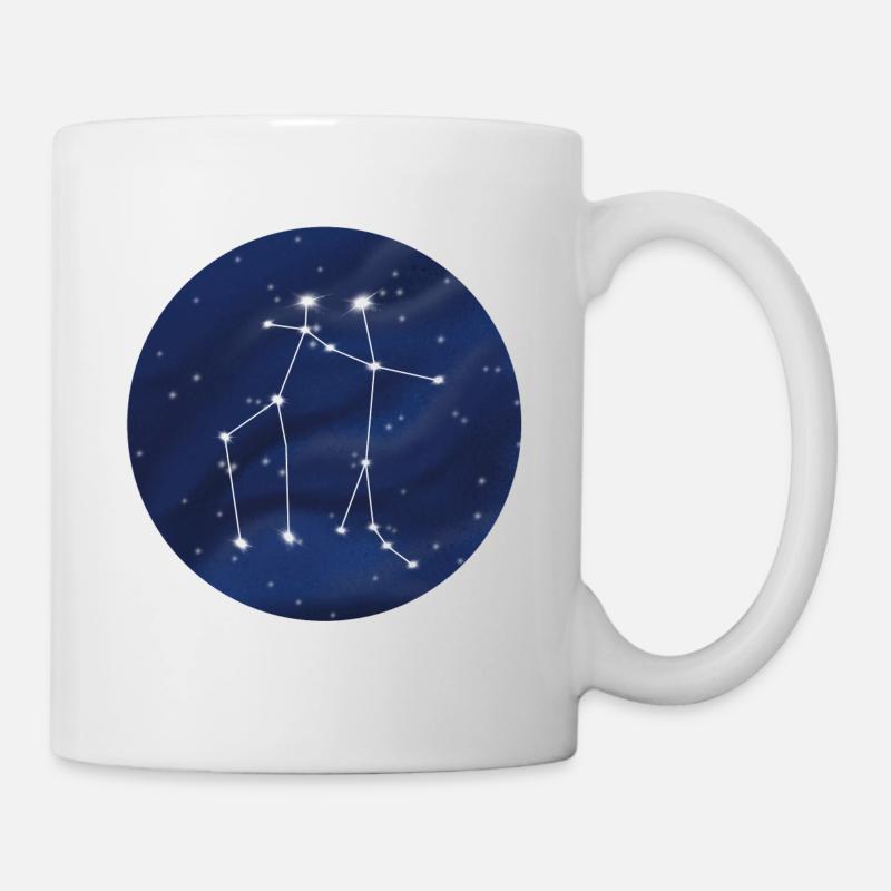 Signe du zodiaque de la constellation des Gémeaux - Mug blanc - blanc