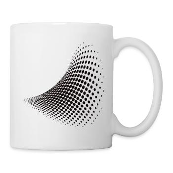 Optical illusion pattern shapes geometry gift - Mug - white - Right