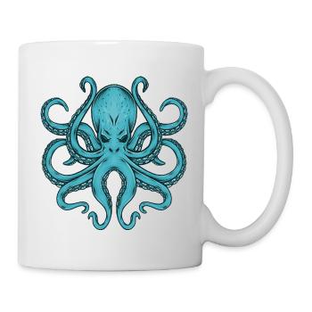 Cadeau de mer de calmar poulpe poulpe - Mug blanc - blanc - Droite