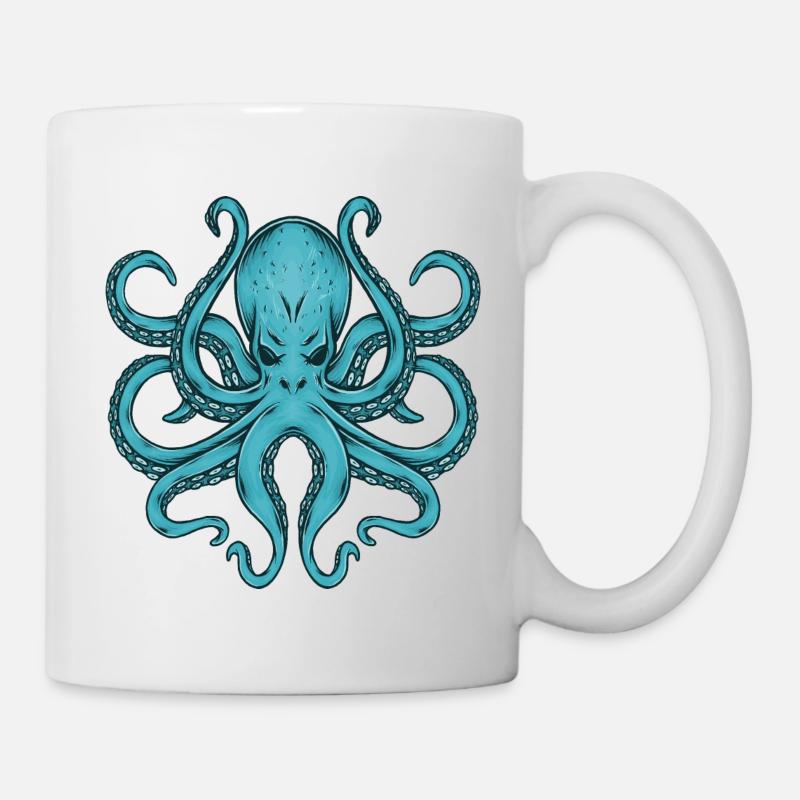 Cadeau de mer de calmar poulpe poulpe - Mug blanc - blanc